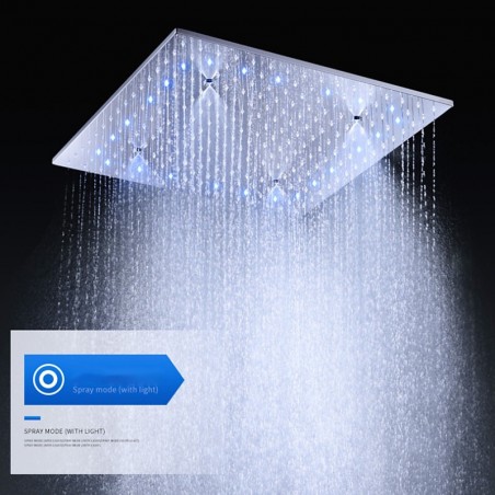 Complete Spray Rainfall Shower Head Ceiling Mounted LED Shower Head ...