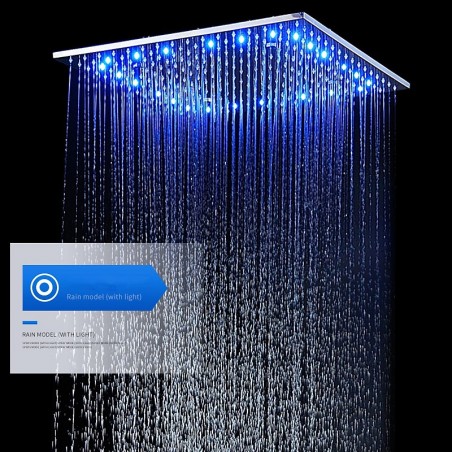 Complete Spray Rainfall Shower Head Ceiling Mounted LED Shower Head ...